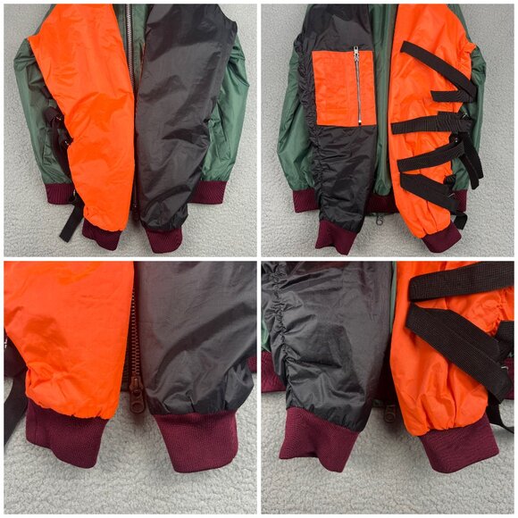 Reves Jacket Men Small Olive Green Colorblock Bomber Paris Flight Air Kool KIY 1 - Picture 7 of 9